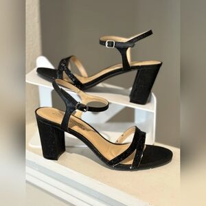 Black Strappy Heeled Sandals